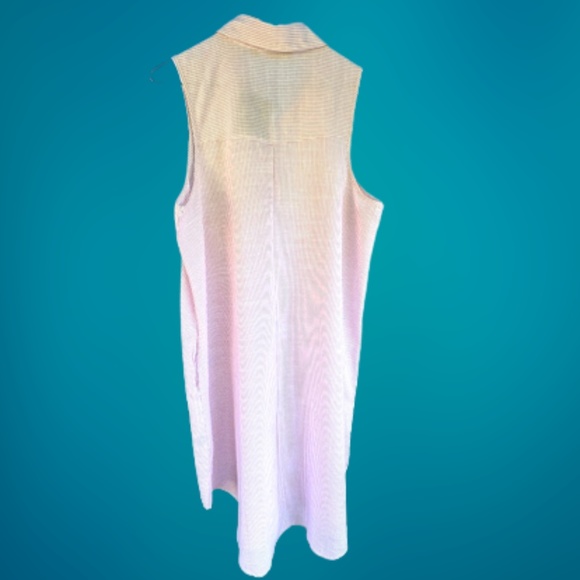 NWT Mille Gabrielle Hi-Lo Pinstripe Shirt Dress Sz L 🎉H.P.🎉 - Picture 3 of 9